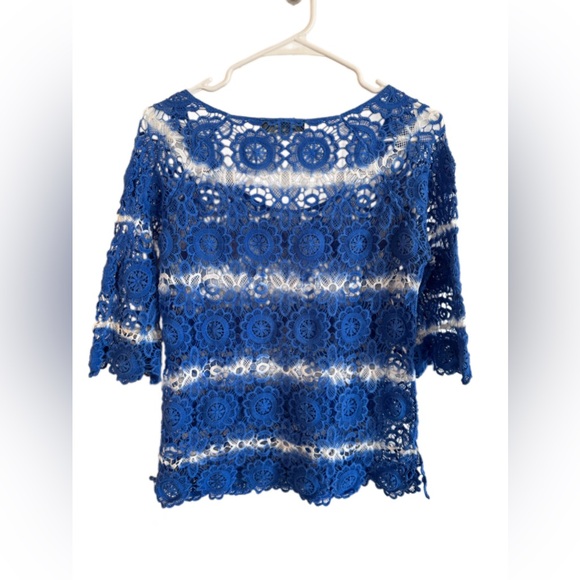 INC crochet top with 3/4 lengths sleeves. In excellent condition. - Picture 2 of 7